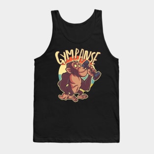 Funny Gympanse Workout Graphic - Gym Workout Tank Top